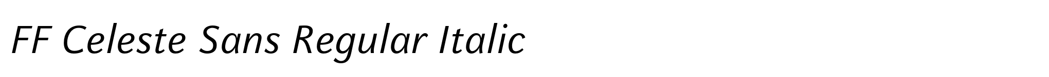 FF Celeste Sans Regular Italic image